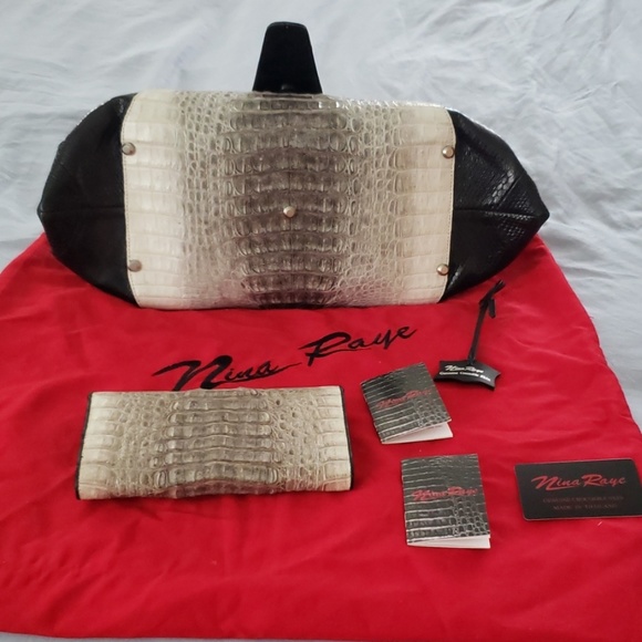 Nina Raye Genuine Crocodile Handbag & Wallet - PRICE is FIRM - Picture 2 of 8